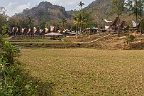PA302940 THE village traditionnel incontournable Kete-Kesu . Son parking, ses échoppes de souvenirs, ses warung. Son patrimoine.