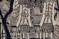 PA303000 La surface noire enduite sur un bois blanc est grattée pour obtenir le dessin. Faut pas déraper ...