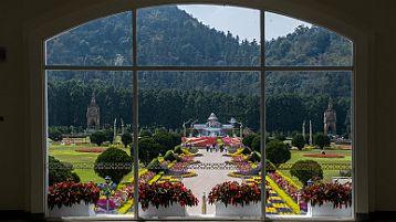 Moon lake Glass Temple