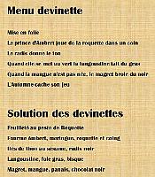 Menu Domalin Le menu final la Roquette excitante était interdite dans les monastères Elle rendait fou ...